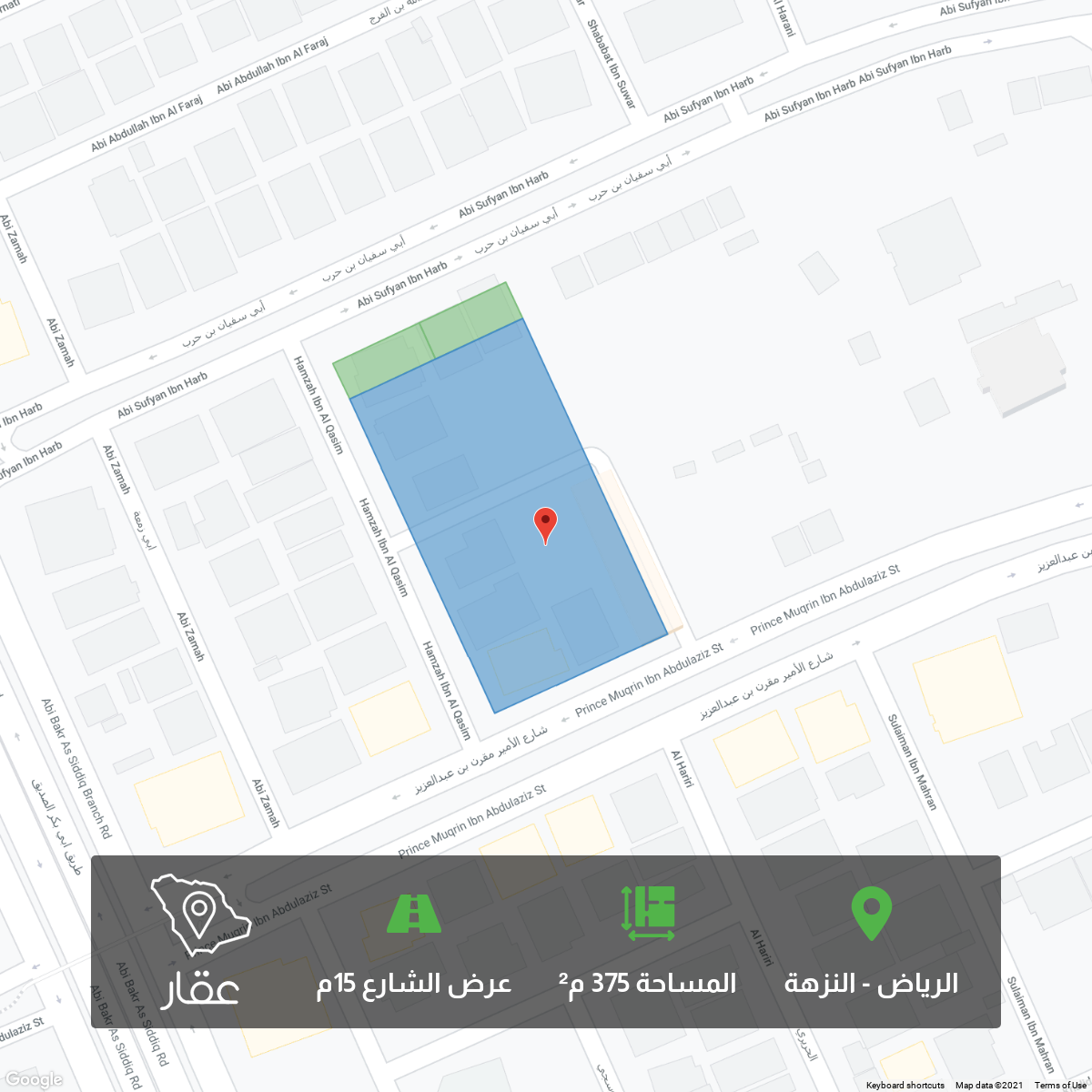 أرض للبيع في شارع ابي محمد الاسكندراني حي النزهة الرياض الرياض 3425143 تطبيق عقار