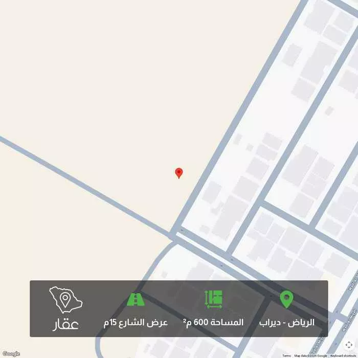 أرض 600 م² في ديراب 1