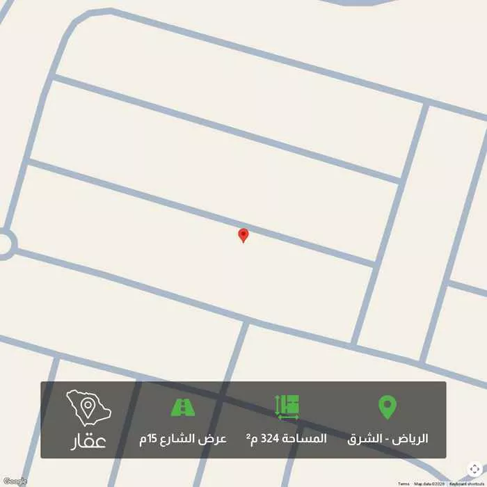 أرض 324 م² في الشرق 1