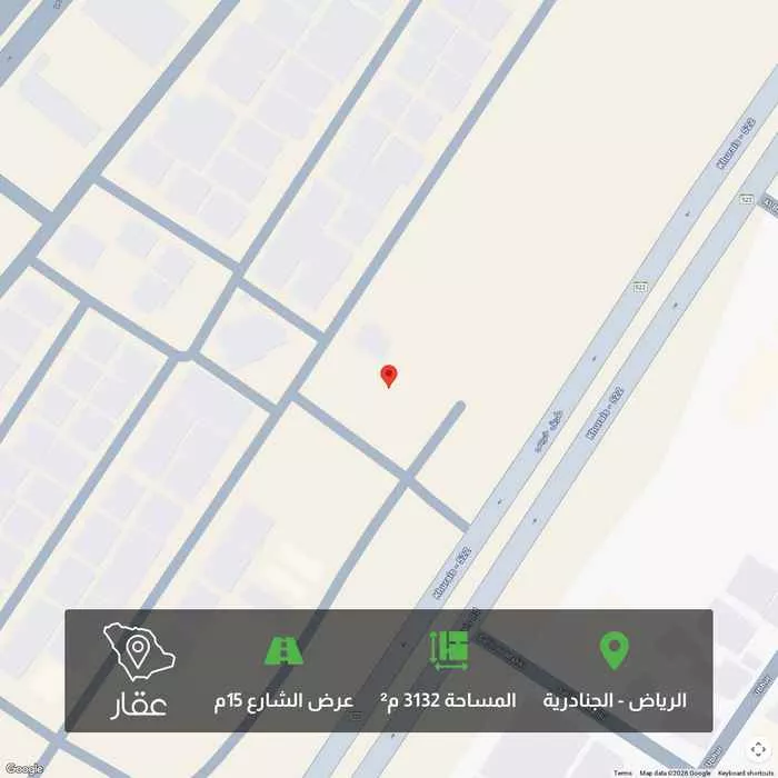 أرض 3132 م² في الجنادرية 1