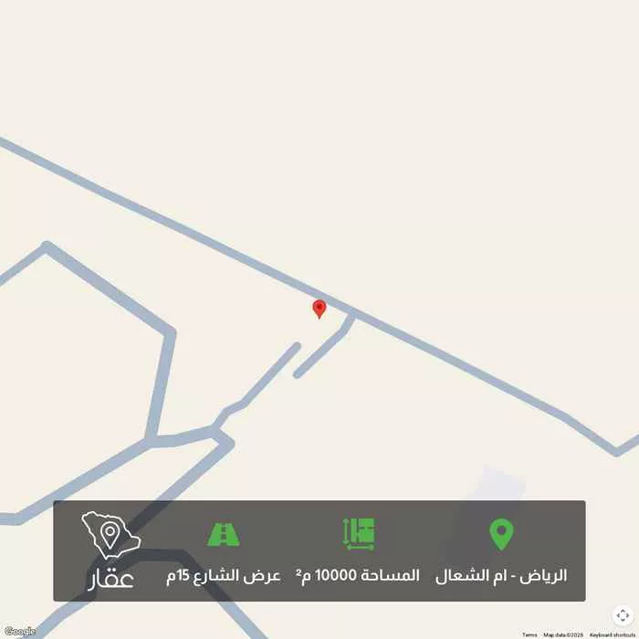 أرض 10000 م² في ام الشعال 1