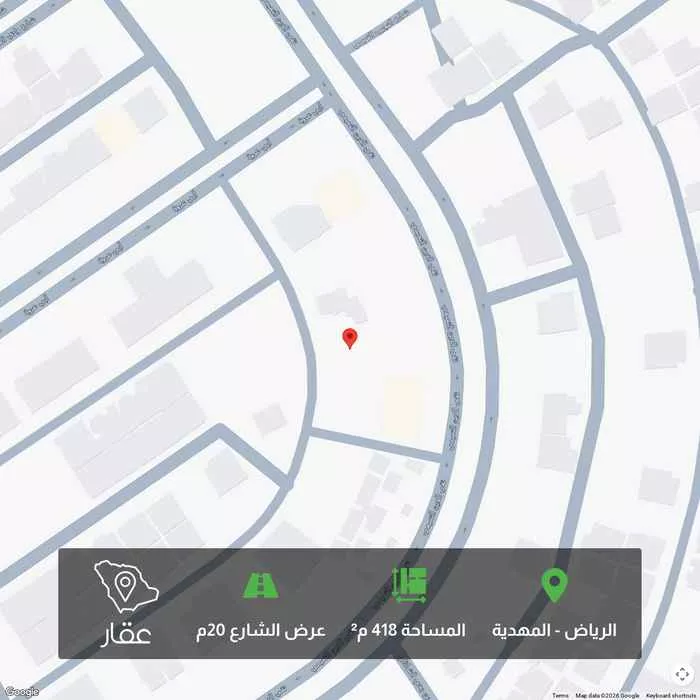 أرض 418 م² في المهدية 1