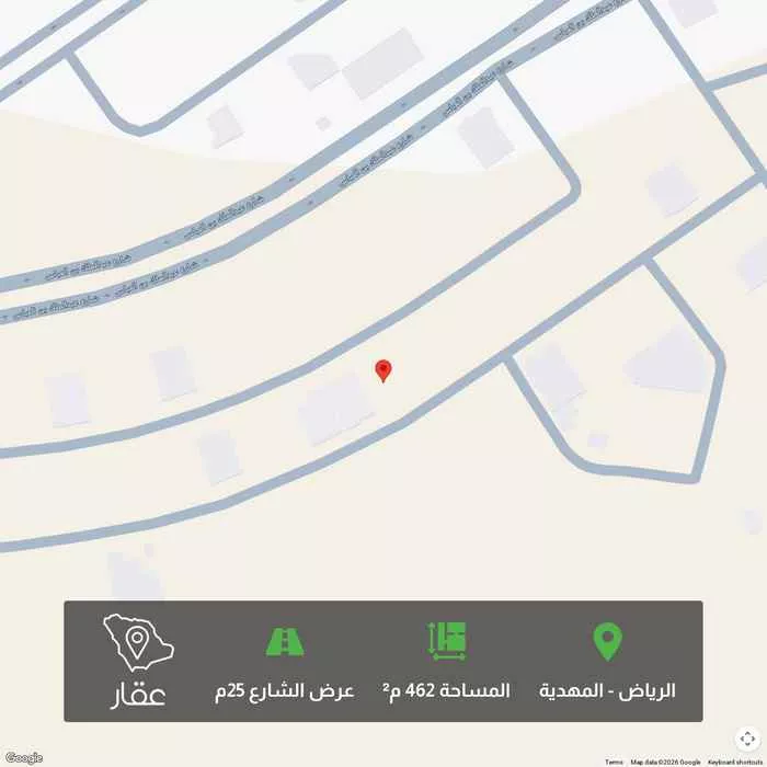 أرض 462 م² في المهدية 1