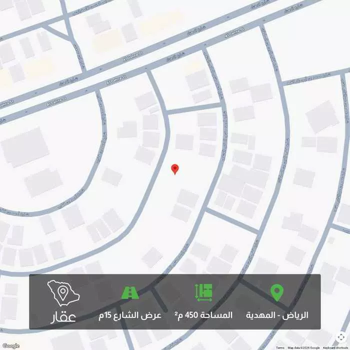 أرض 450 م² في المهدية 1