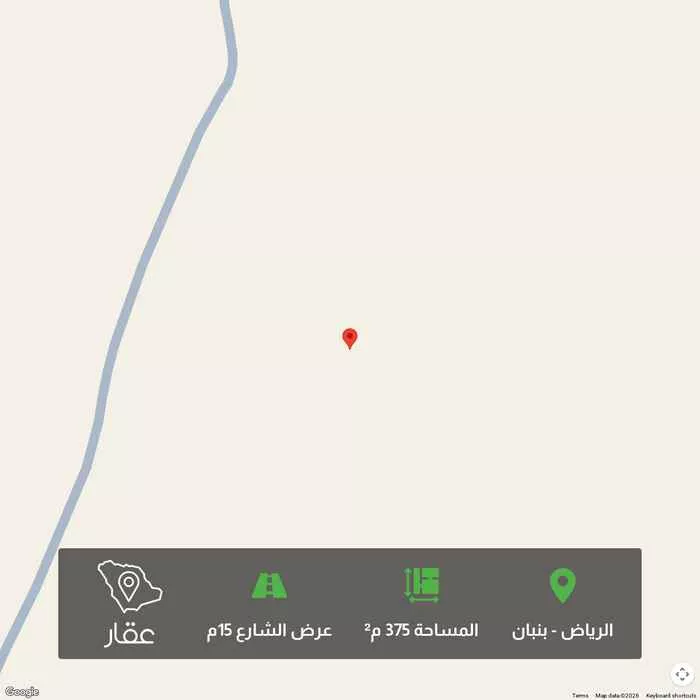 أرض 375 م² في بنبان