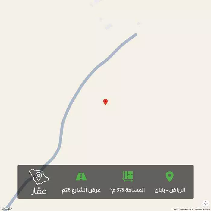 أرض 375 م² في بنبان