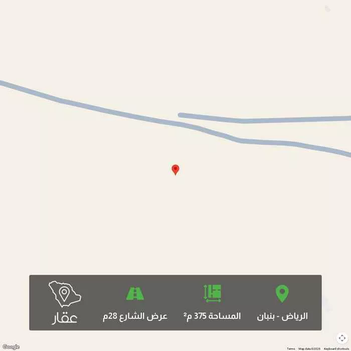 أرض 375 م² في بنبان