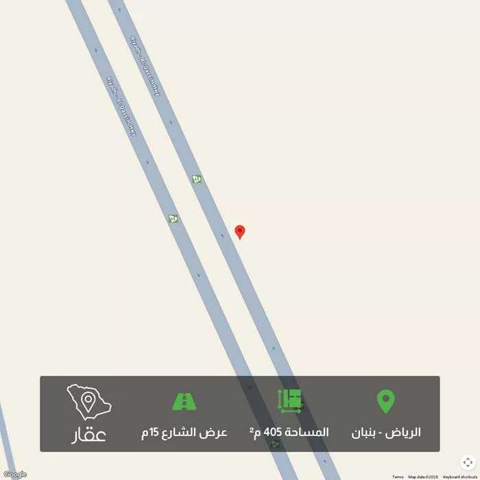 أرض 405 م² في بنبان