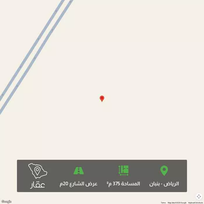أرض 375 م² في بنبان