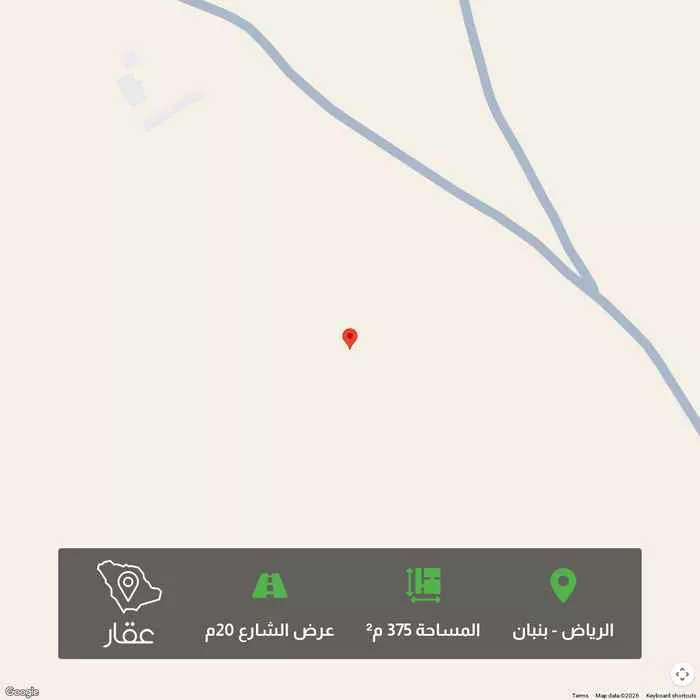 أرض 375 م² في بنبان