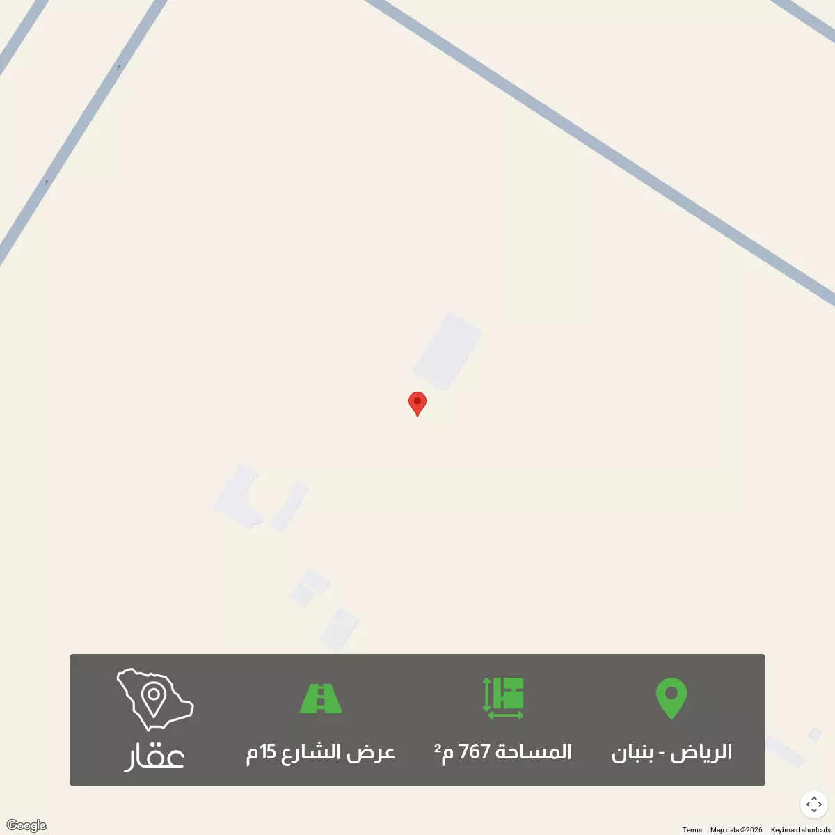 أرض 767 م² في بنبان