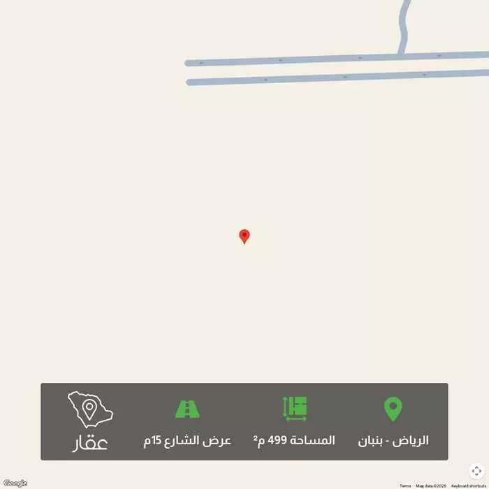 أرض 499 م² في بنبان