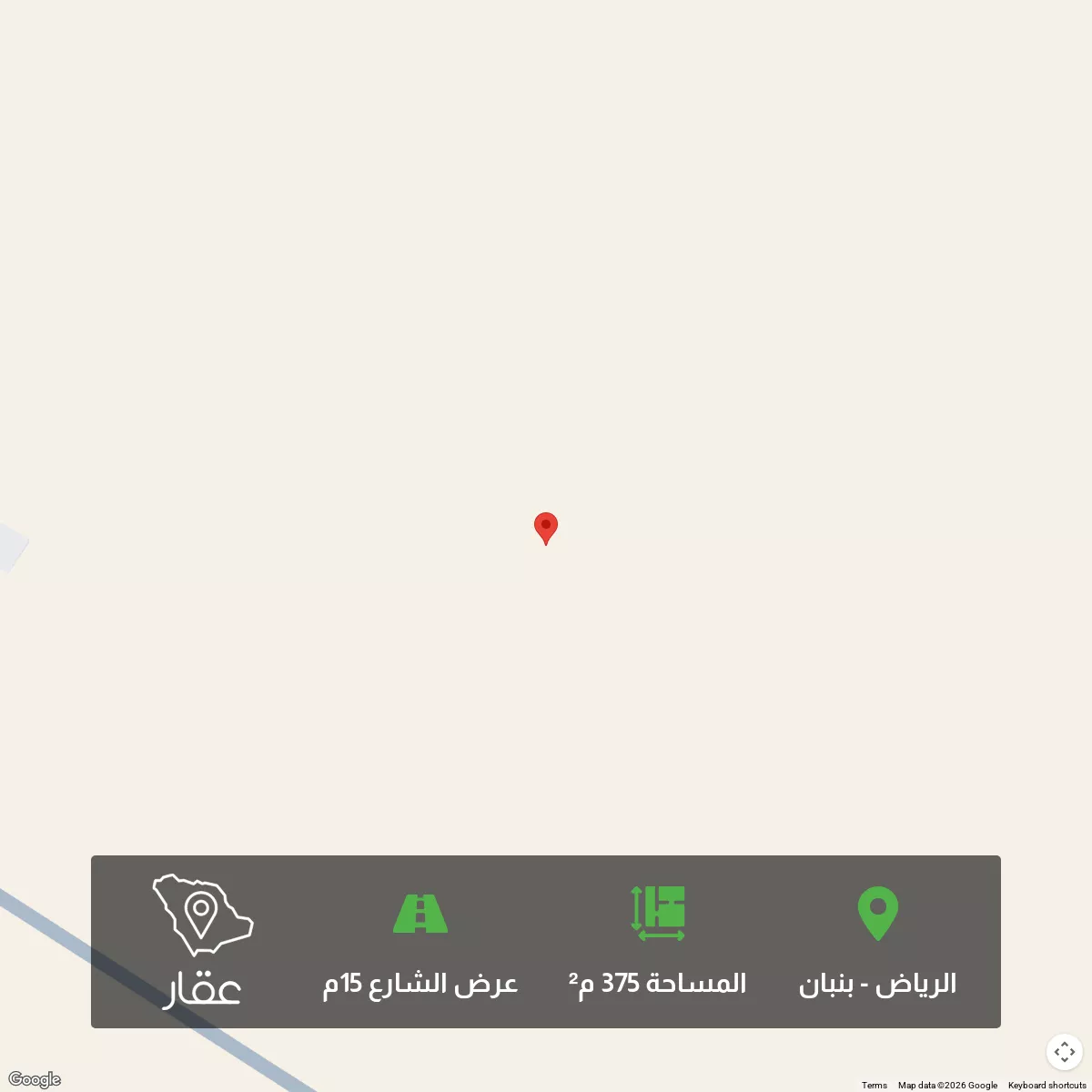 أرض 375 م² في بنبان