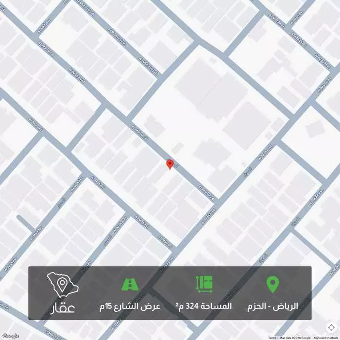 أرض 324 م² في الحزم