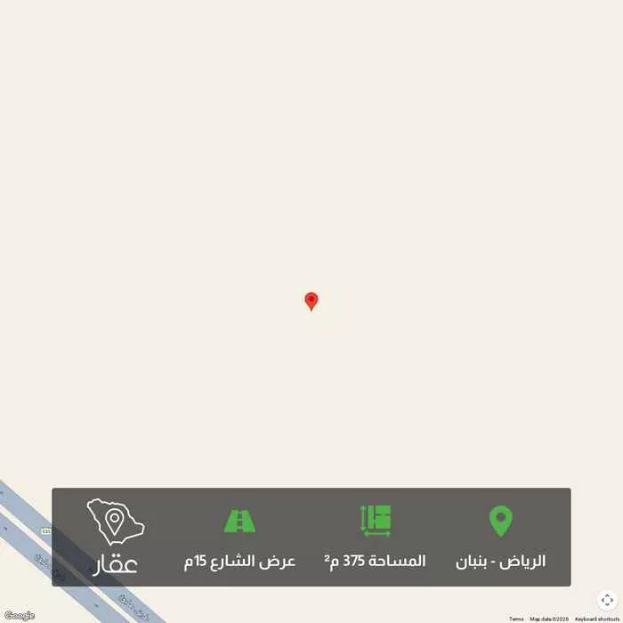 أرض 375 م² في بنبان