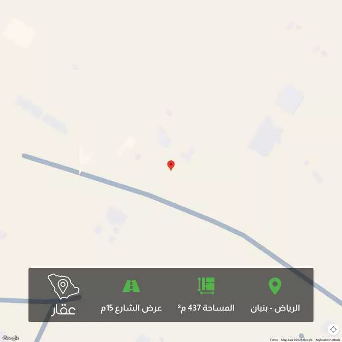 أرض 437 م² في بنبان