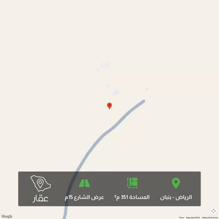 أرض 351 م² في بنبان