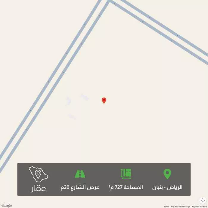 أرض 727 م² في بنبان