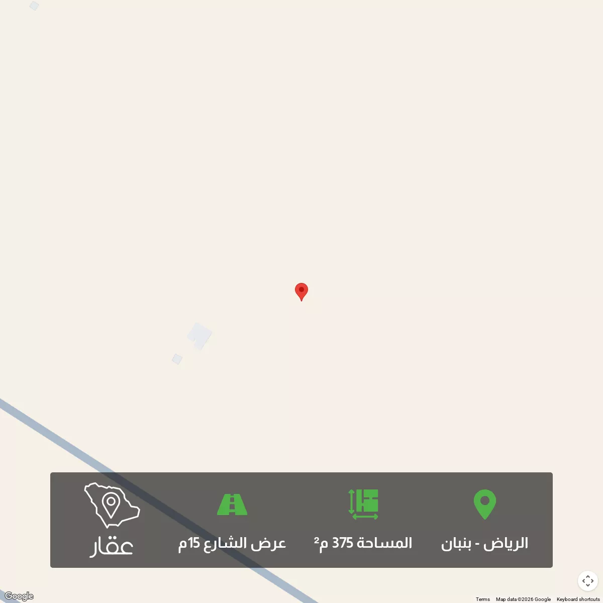 أرض 375 م² في بنبان