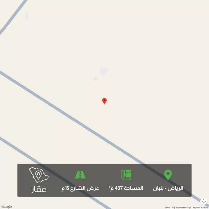 أرض 437 م² في بنبان