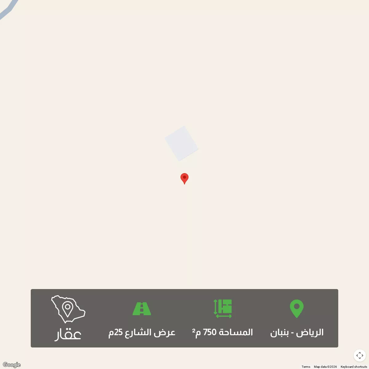 أرض 750 م² في بنبان