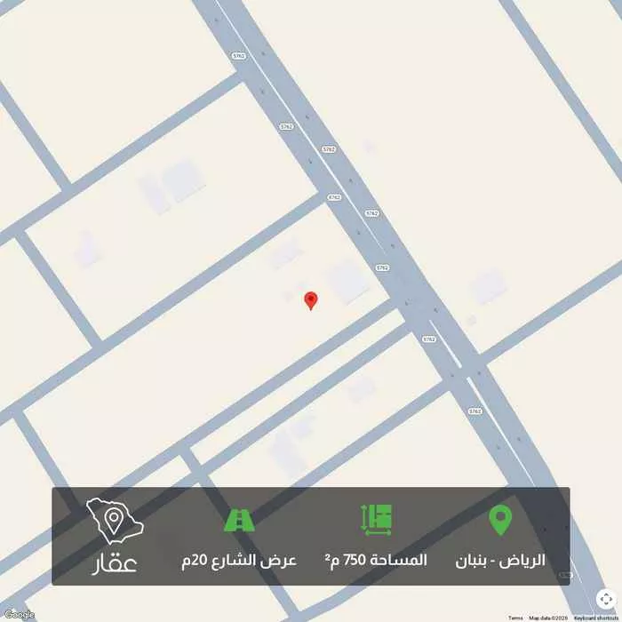 أرض 750 م² في بنبان