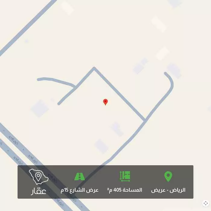 أرض 405 م² في عريض
