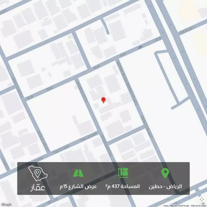 أرض 437 م² في حطين 1