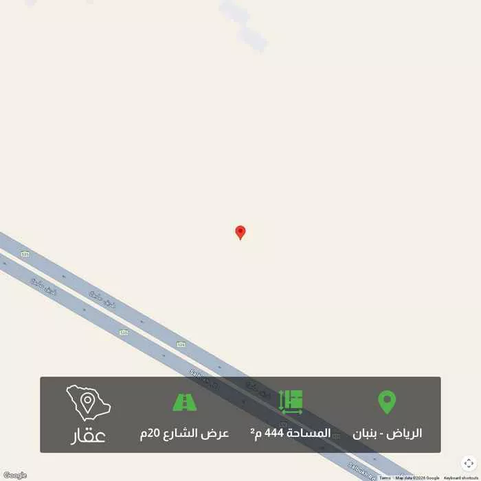 أرض 444 م² في بنبان
