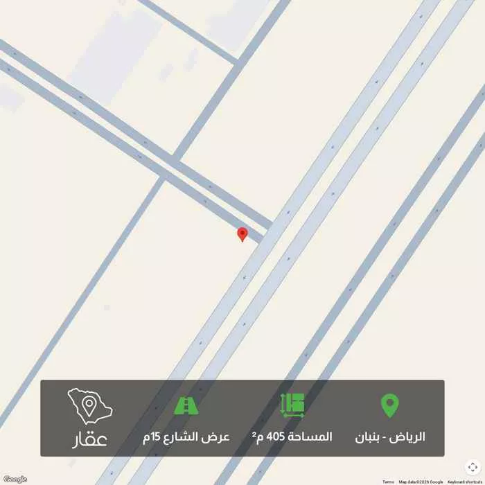 أرض 405 م² في بنبان