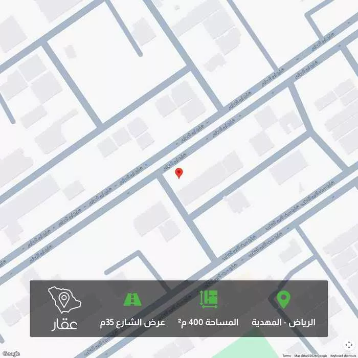 400 sqm land in Al Mahdiyyah