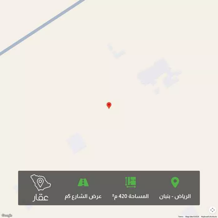 أرض 420 م² في بنبان