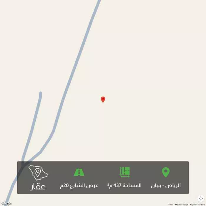 أرض 437 م² في بنبان