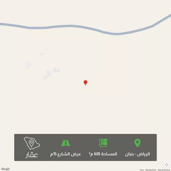 أرض 685 م² في بنبان