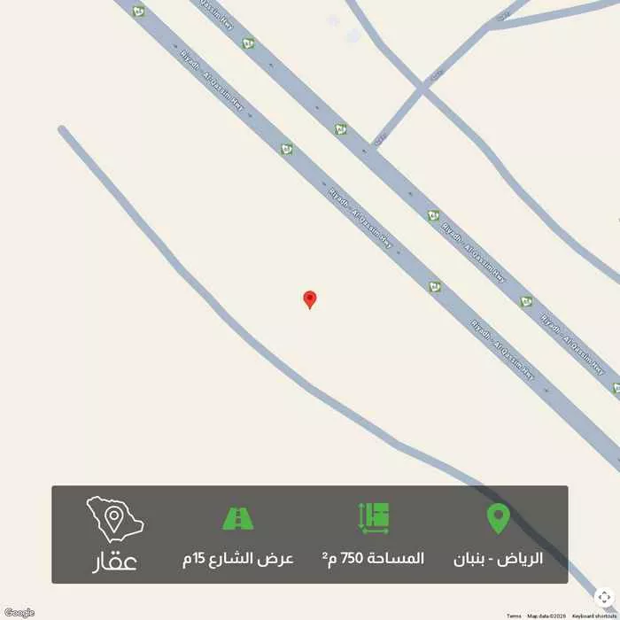 أرض 750 م² في بنبان