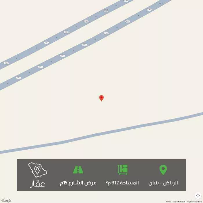 أرض 312 م² في بنبان