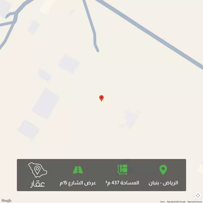 أرض 437 م² في بنبان