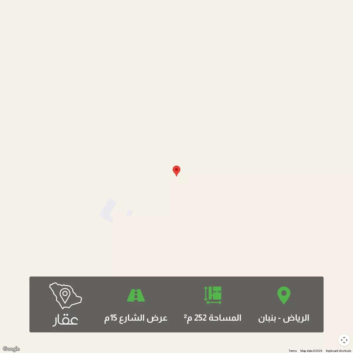 أرض 252 م² في بنبان