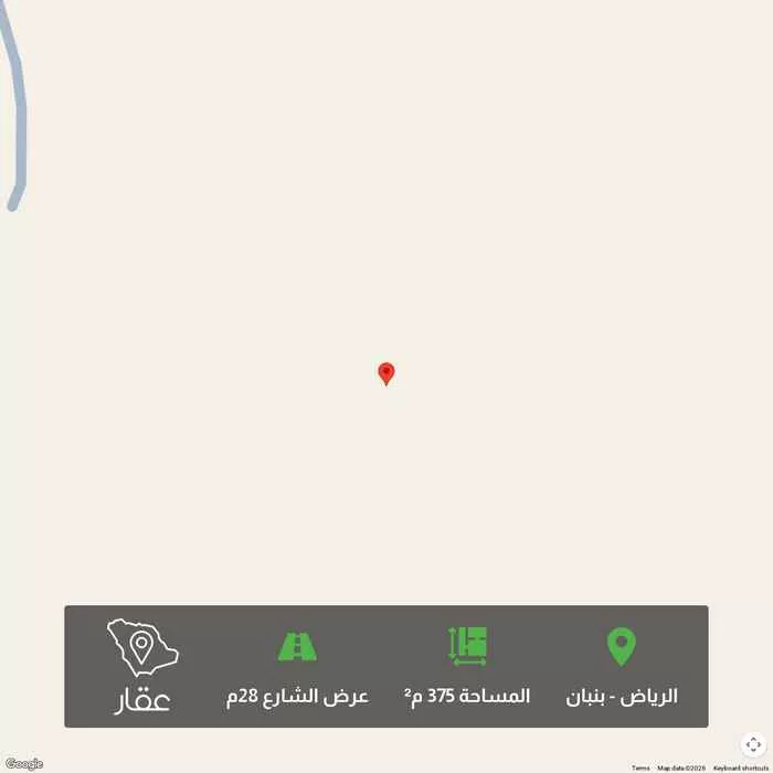 أرض 375 م² في بنبان