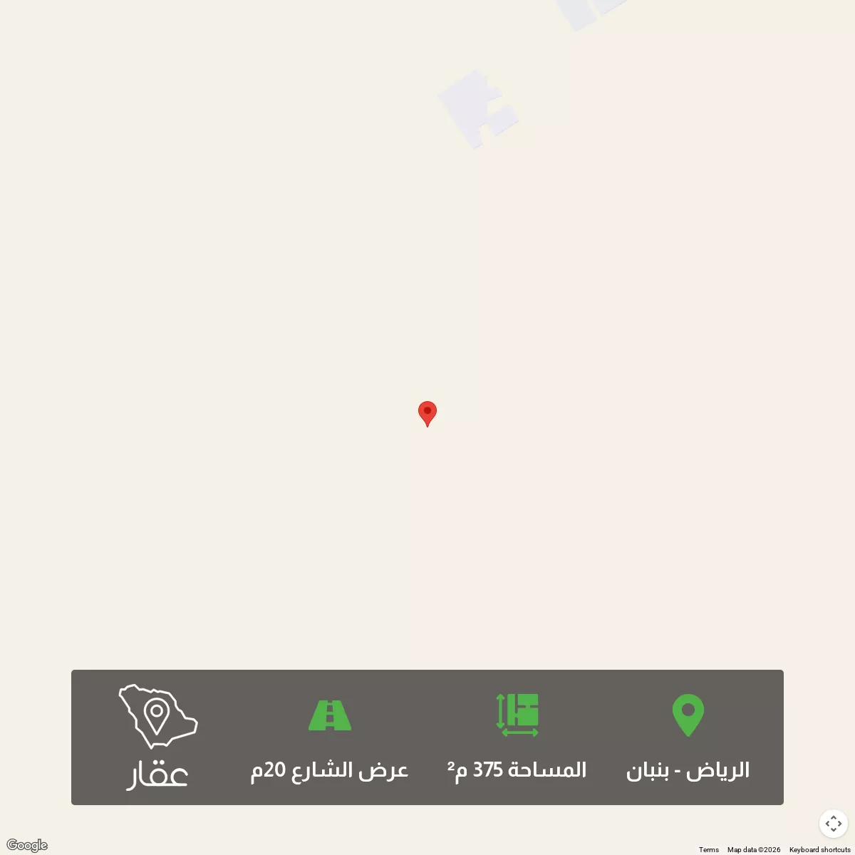 أرض 375 م² في بنبان