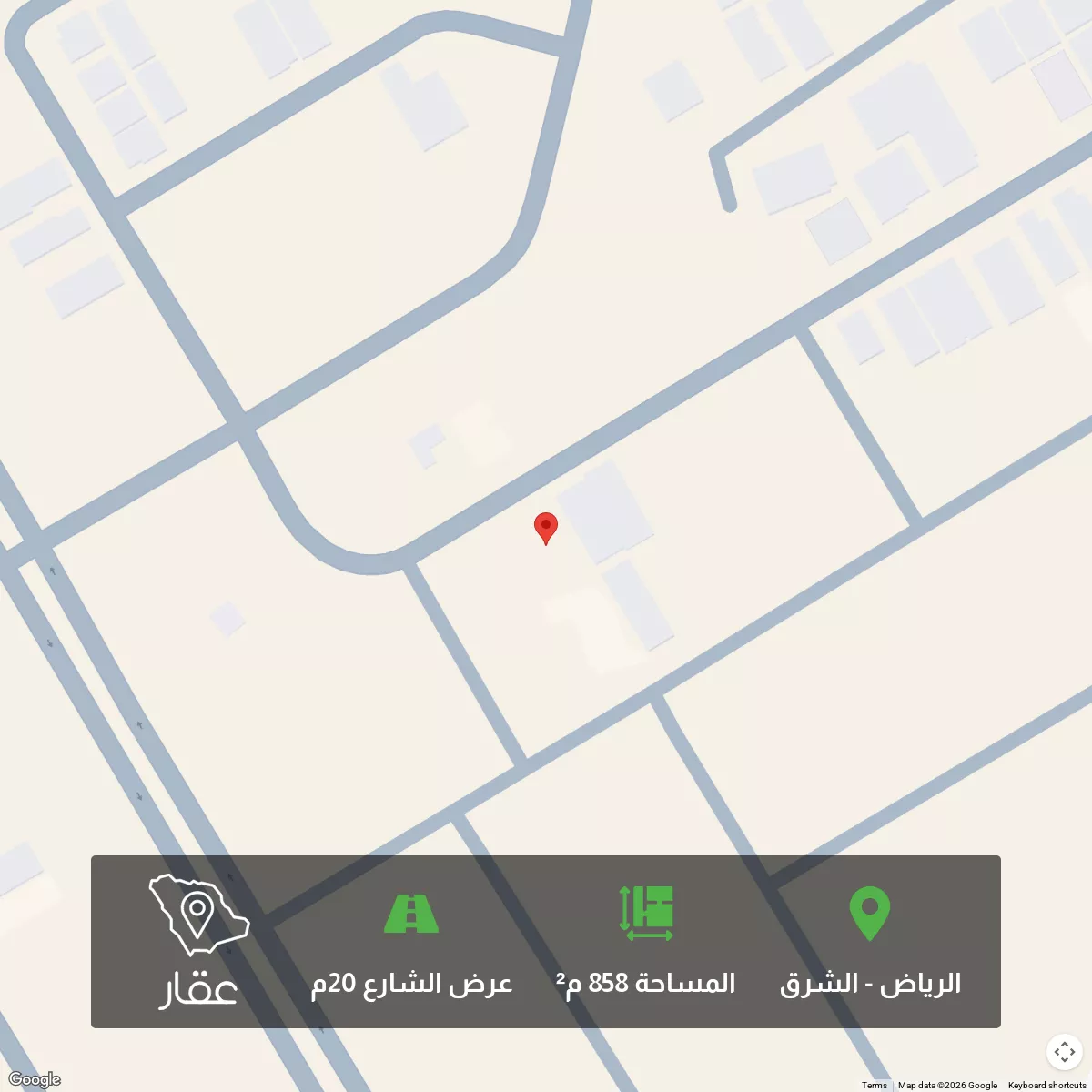 أرض 858 م² في الشرق 2