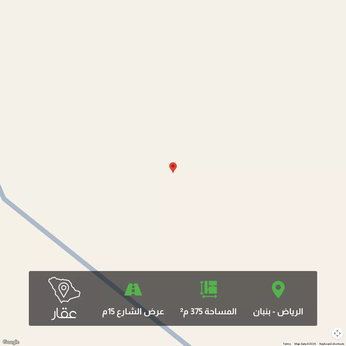 أرض 375 م² في بنبان