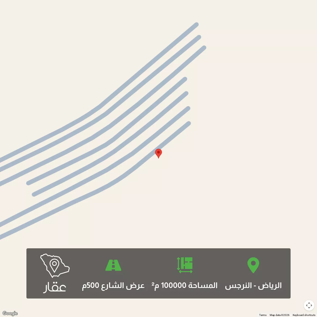 100000 sqm land in Al Narjis