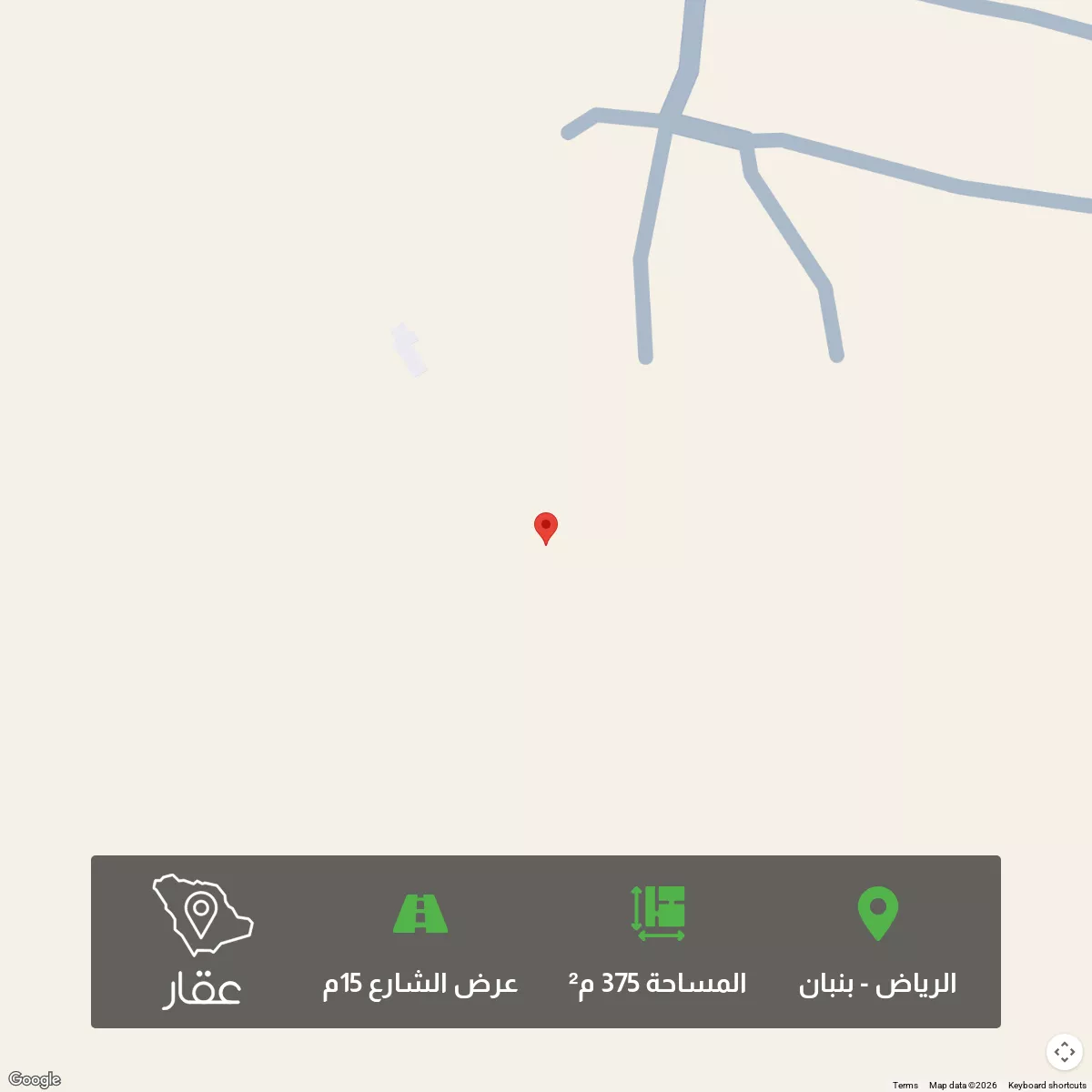 أرض 375 م² في بنبان