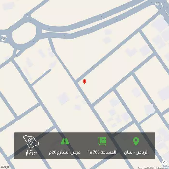 أرض 780 م² في بنبان