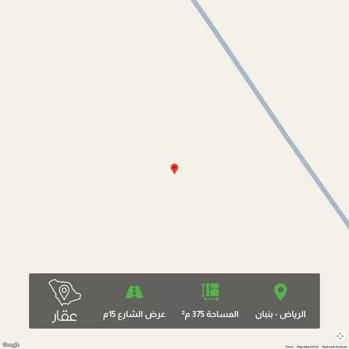 أرض 375 م² في بنبان