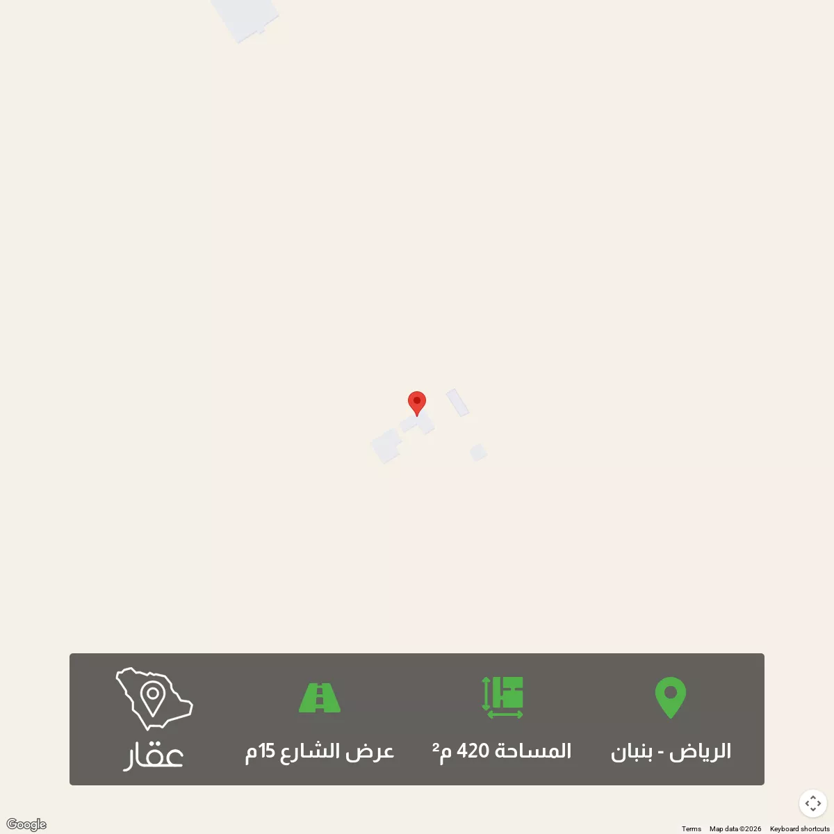 أرض 420 م² في بنبان