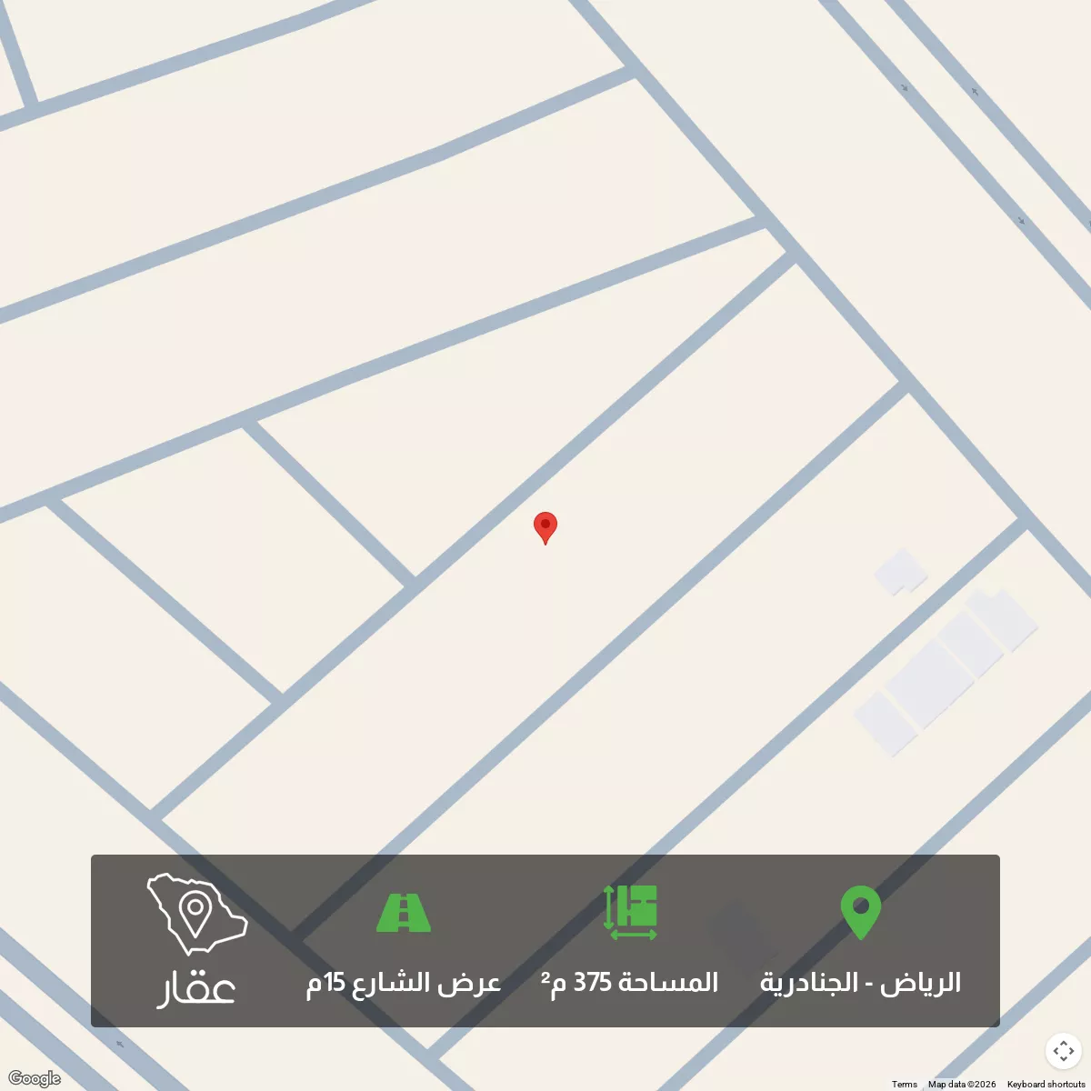 أرض 375 م² في الجنادرية 2