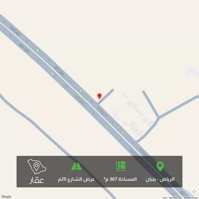 أرض 367 م² في بنبان