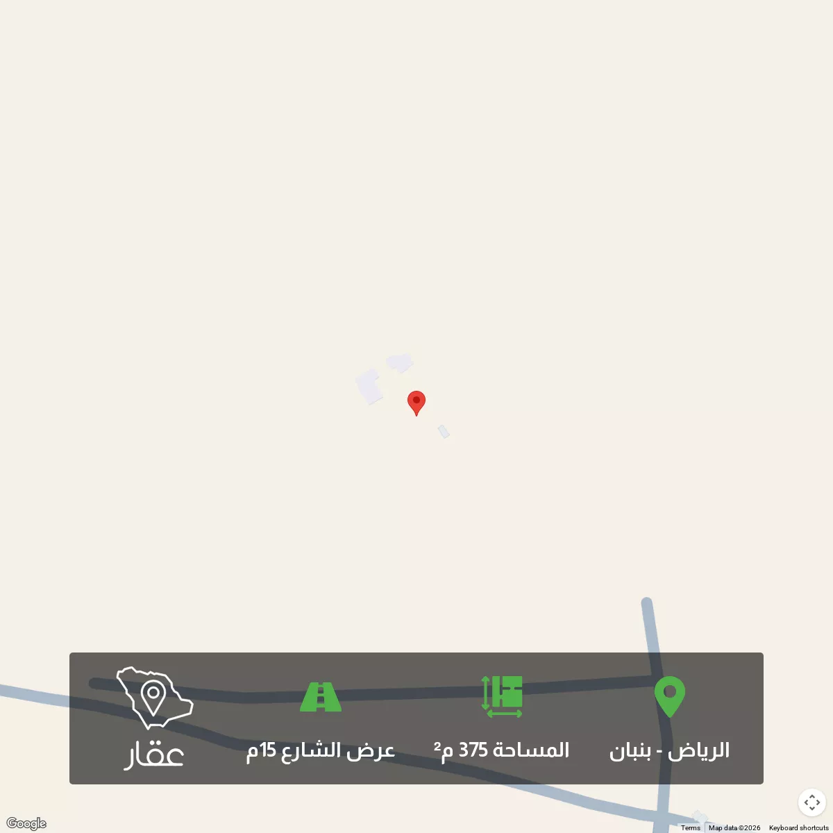 أرض 375 م² في بنبان